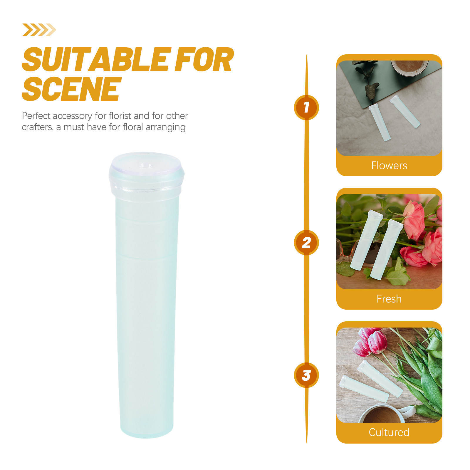 20Pcs Sky Blue Floral Water Tu - Florist Supply Shop ulasan dan harga