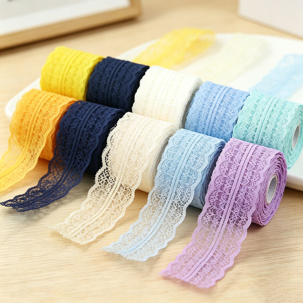 (5 yards/roll) 45mm White lace - Ribbon Organza Roll ulasan dan harga