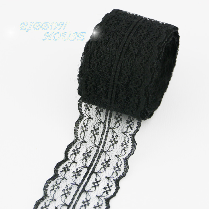 (5 yards/roll) 45mm White lace - Ribbon Organza Roll ulasan dan harga