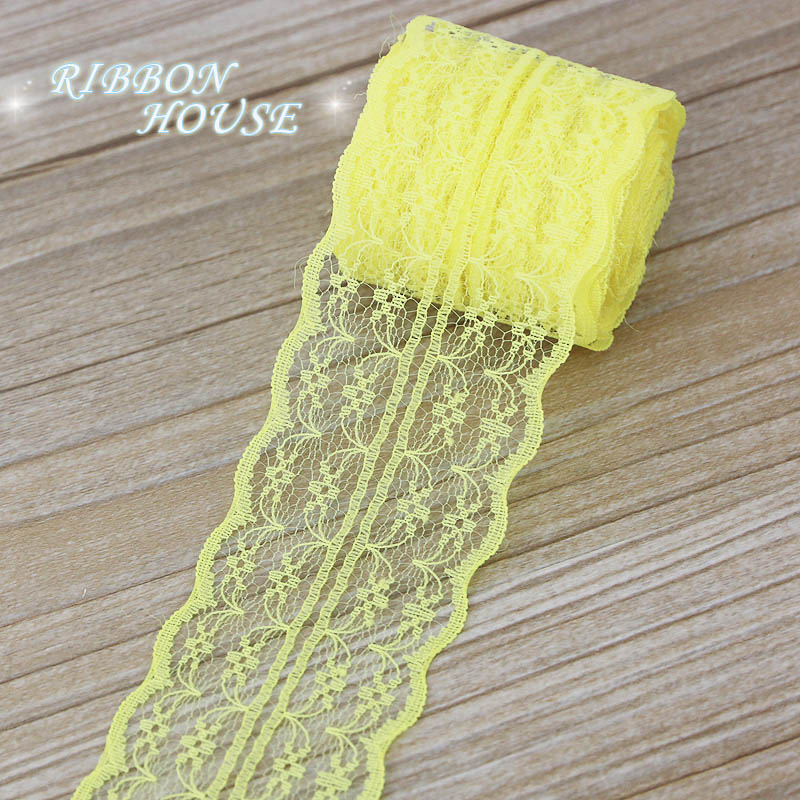 (5 yards/roll) 45mm White lace - Ribbon Organza Roll ulasan dan harga