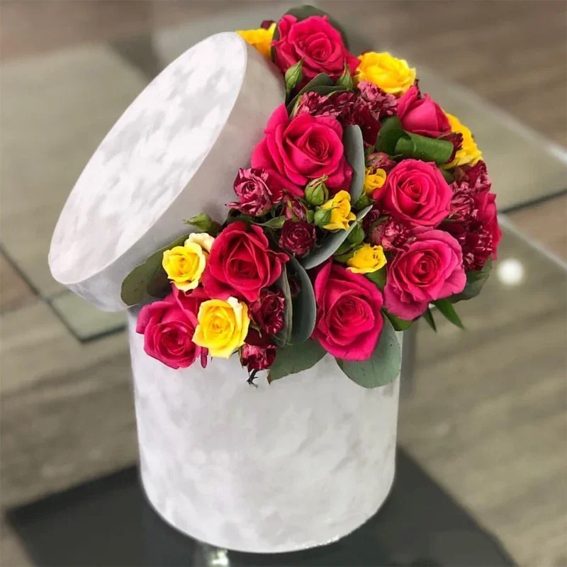 3Pcs/Set Velvet Gift Box Round - Florist Supply Buckets ulasan dan harga