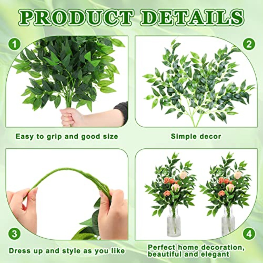 Pcs Artificial Italian Ruscus  - Ruscus Stem Faux ulasan dan harga