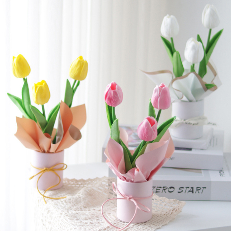 4pcs Mini Round Flower Box Gif - Florist Supply Buckets ulasan dan harga