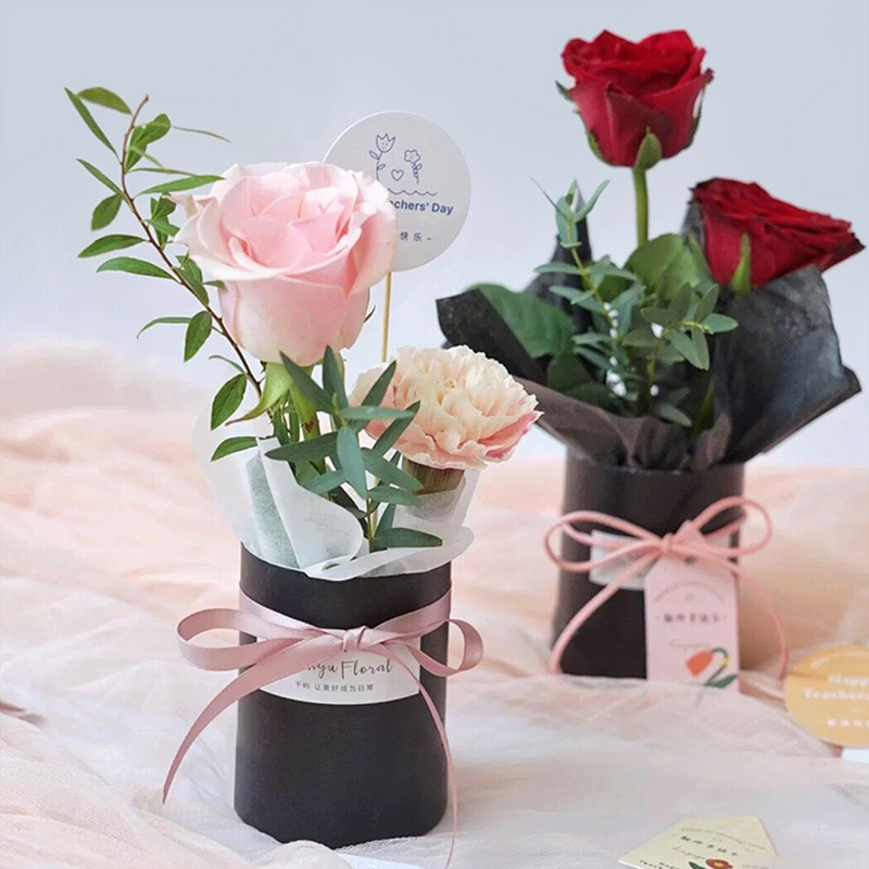 4pcs Mini Round Flower Box Gif - Florist Supply Buckets ulasan dan harga