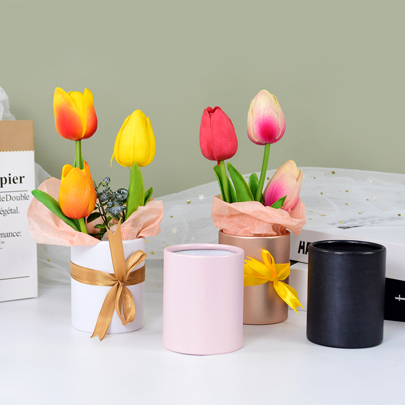 4pcs Mini Round Flower Box Gif - Florist Supply Buckets ulasan dan harga