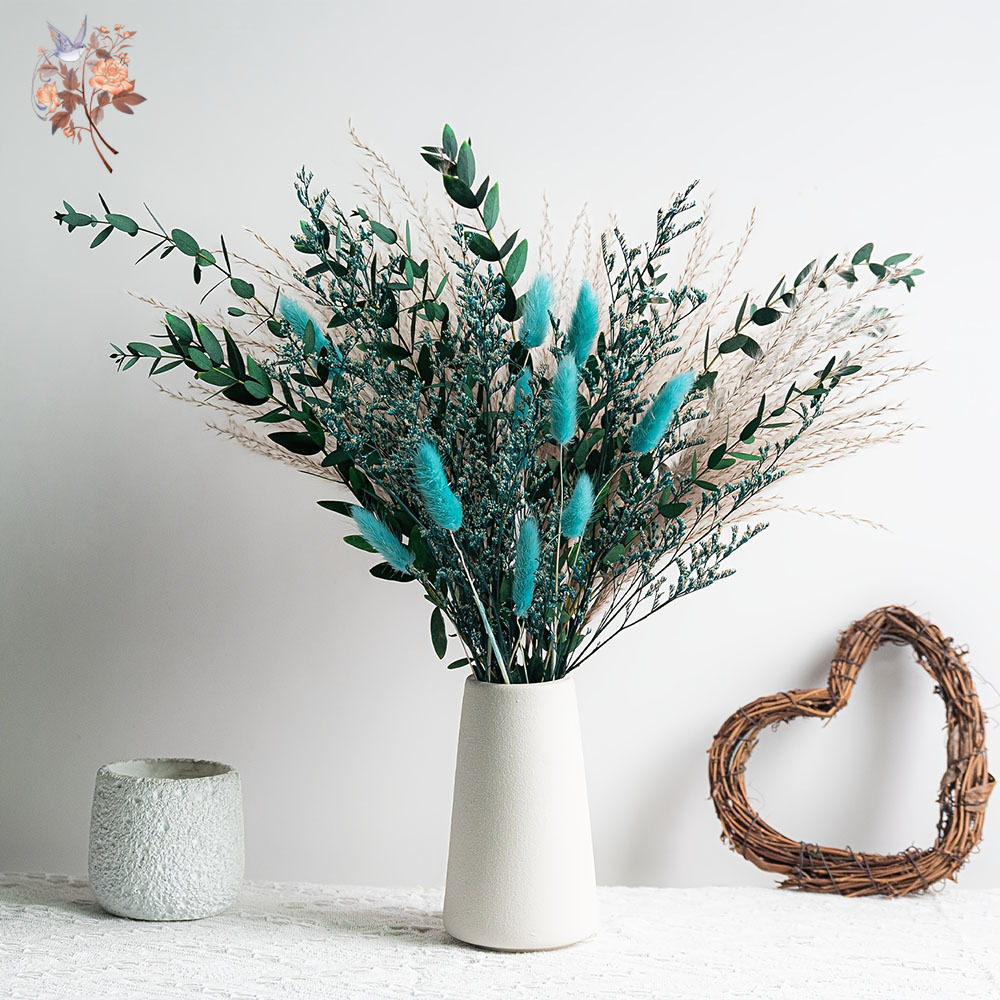 Blue Natural Dried Flowers Pam - Dried Flower Bunch ulasan dan harga