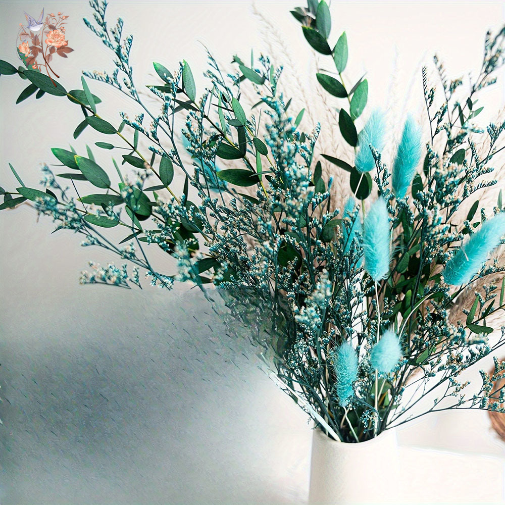 Blue Natural Dried Flowers Pam - Dried Flower Bunch ulasan dan harga