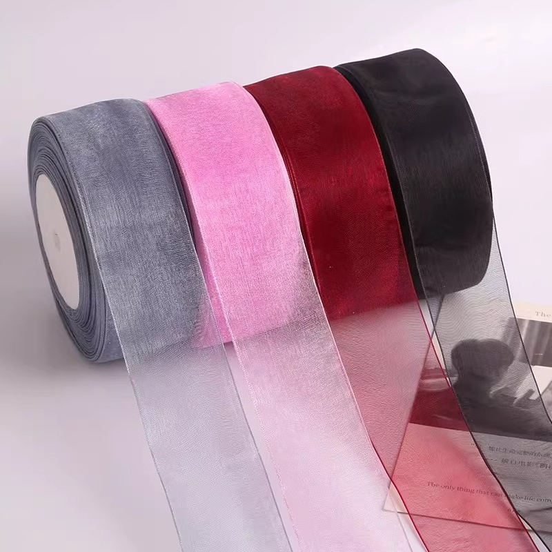 40mm White Organza Ribbon 45Me - Ribbon Organza Roll ulasan dan harga