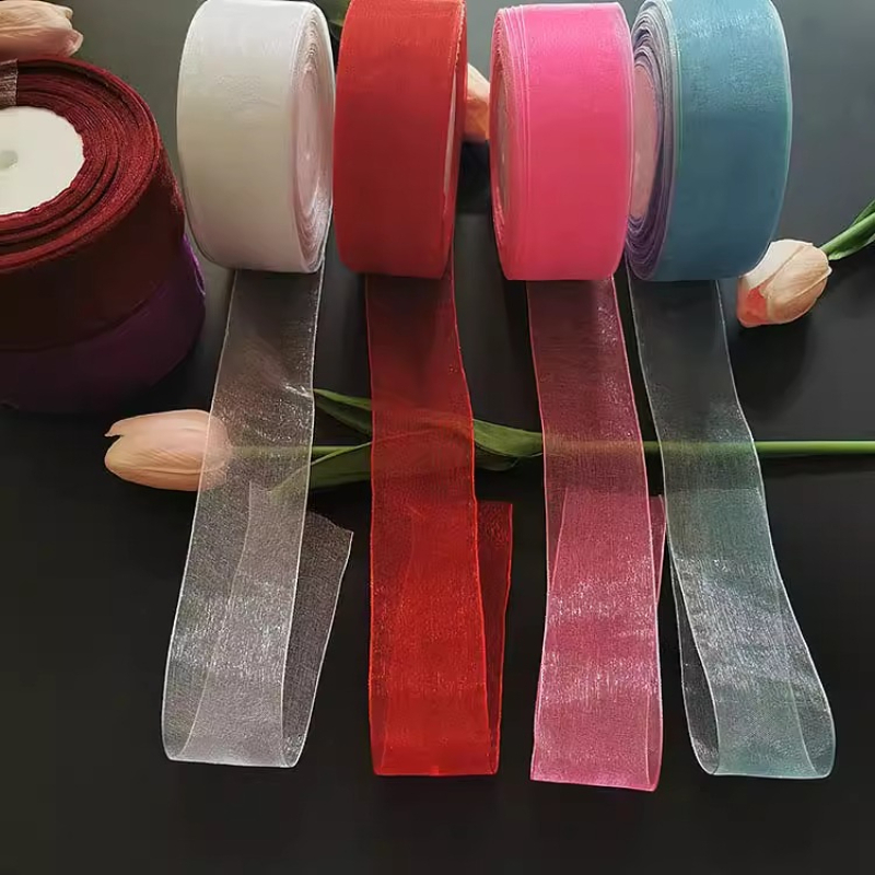 40mm White Organza Ribbon 45Me - Ribbon Organza Roll ulasan dan harga