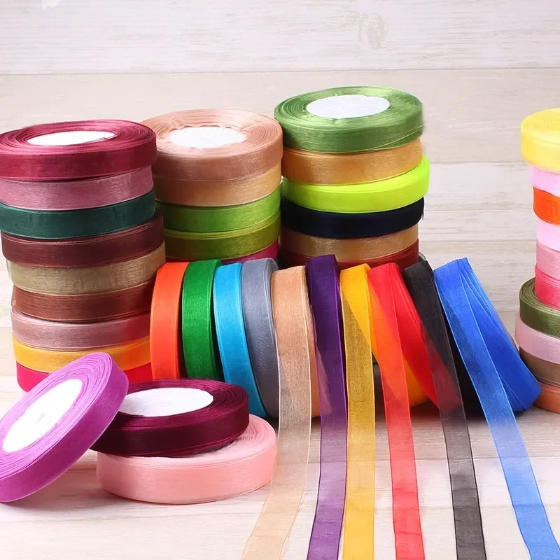 15mm 50yards/roll organza ribb - Ribbon Organza Roll ulasan dan harga