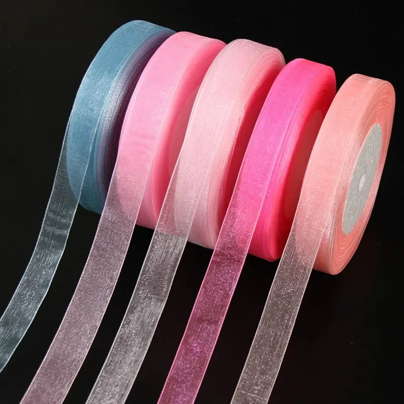 15mm 50yards/roll organza ribb - Ribbon Organza Roll ulasan dan harga