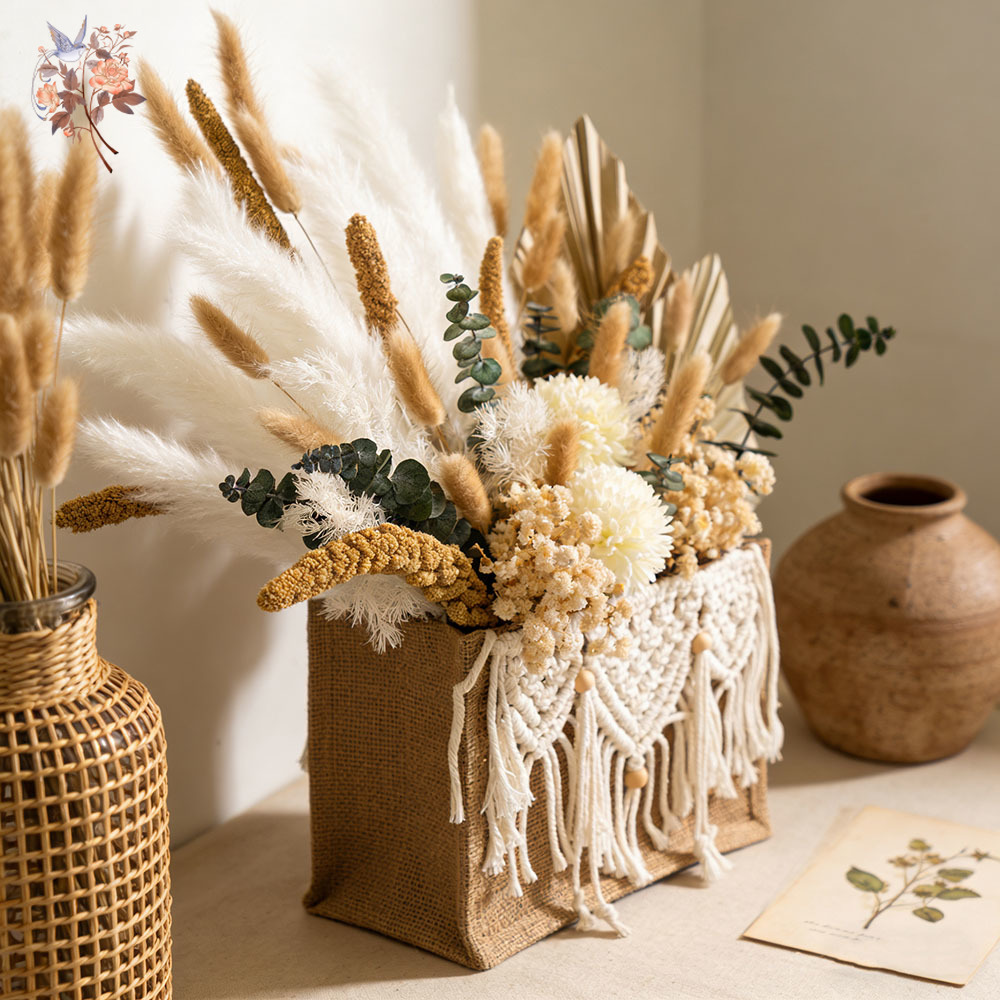 Artificial Dried Flower Bouque - Dried Flower Bunch ulasan dan harga