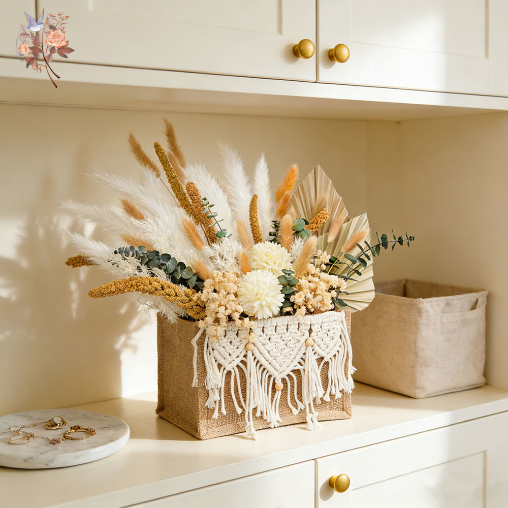 Artificial Dried Flower Bouque - Dried Flower Bunch ulasan dan harga
