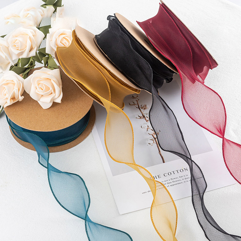 9Meters/Roll Sheer Silk Ribbon - Ribbon Organza Roll ulasan dan harga
