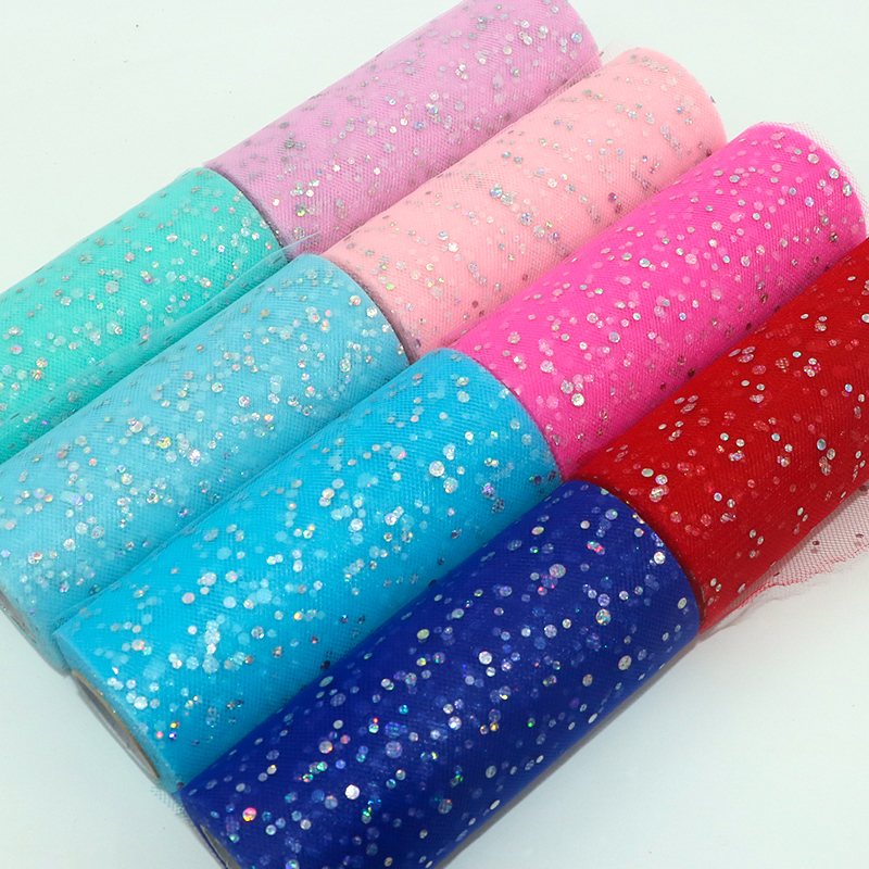 Glitter Sequin Tulle Roll 10 Y - Ribbon Organza Roll ulasan dan harga