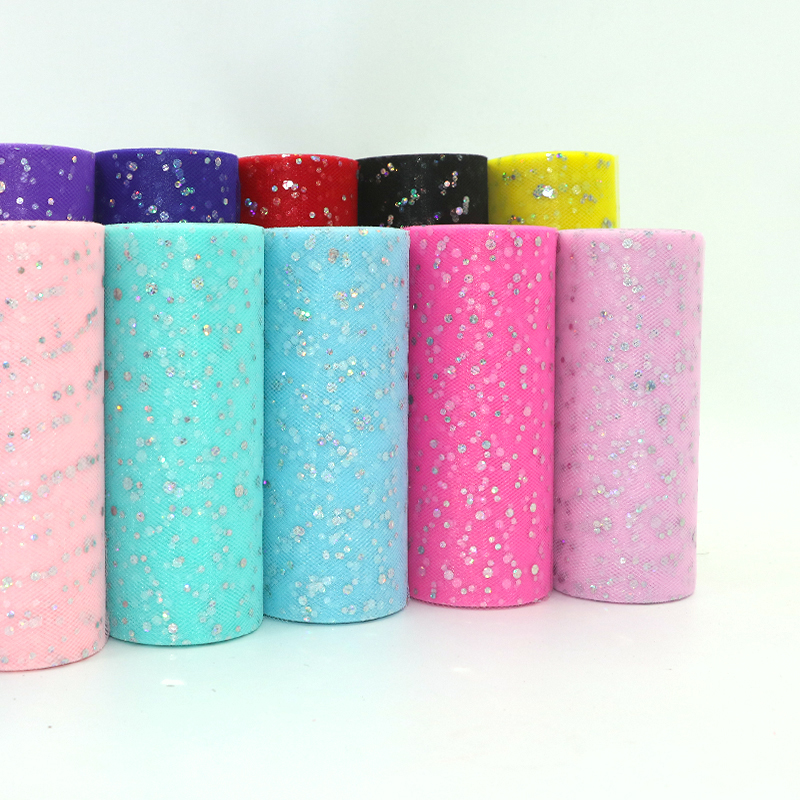 Glitter Sequin Tulle Roll 10 Y - Ribbon Organza Roll ulasan dan harga