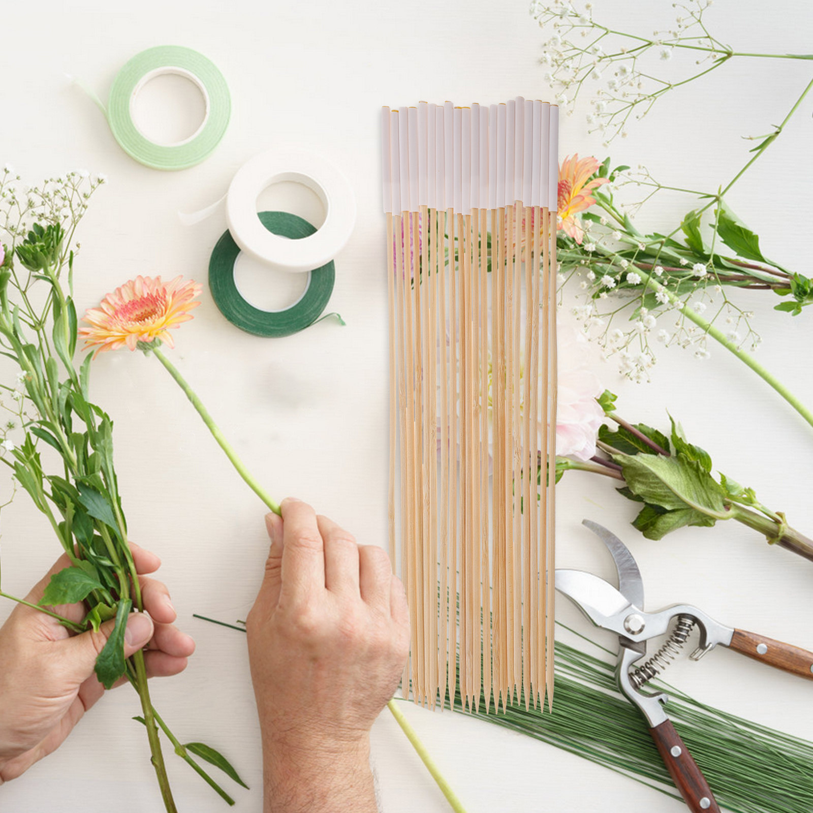 20Pcs Bamboo Craft Sticks DIY  - Florist Supply Shop ulasan dan harga