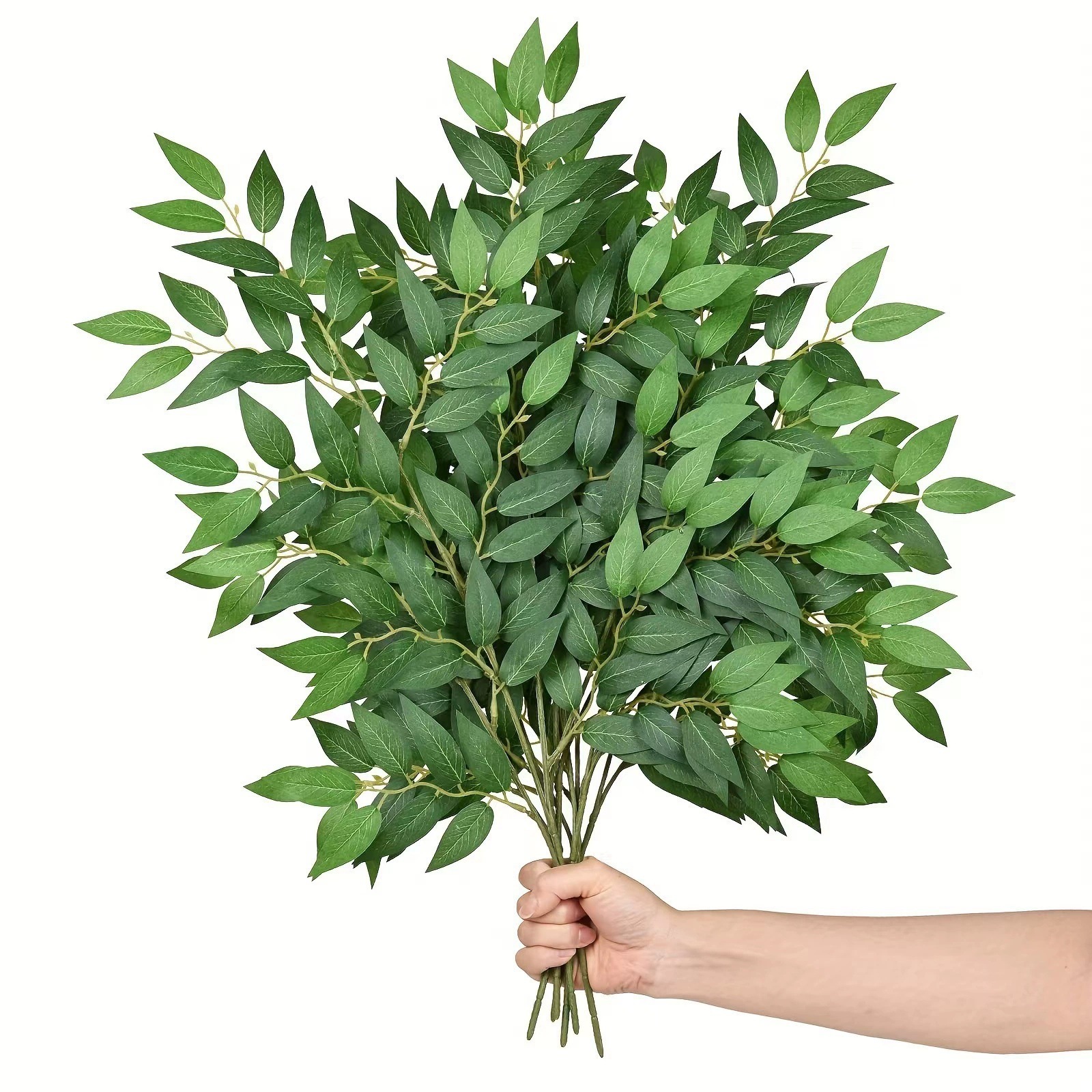 10pcs Artificial Plants Italia - Ruscus Stem Faux ulasan dan harga